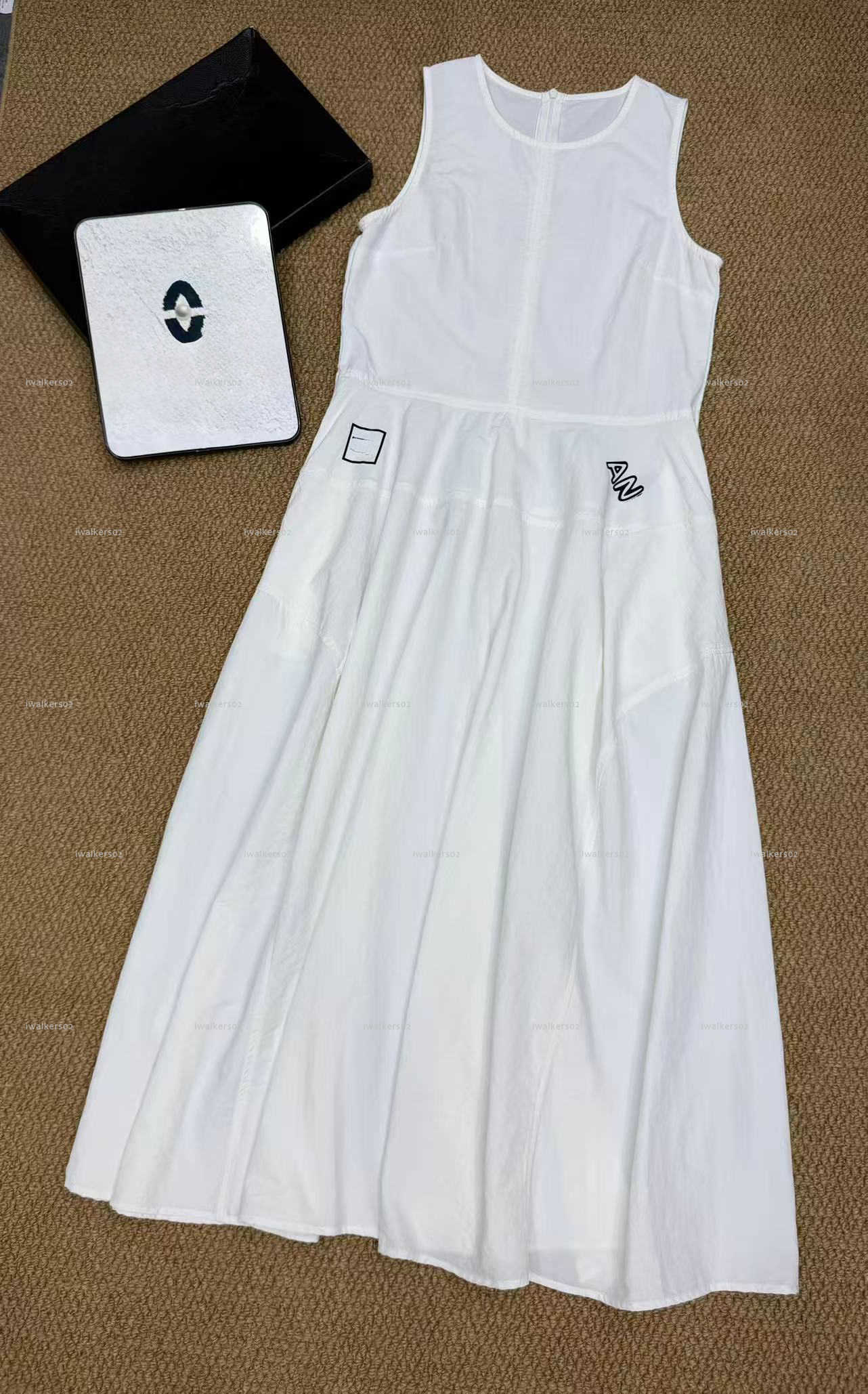 Classics round neck women dress Summer lady dresses women designer clothes logo embroidery simple vest skirt A016X01N101