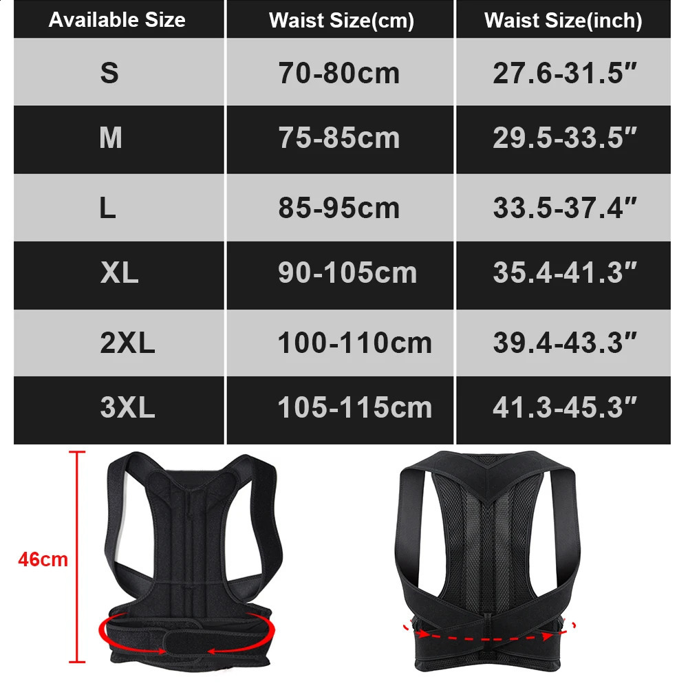 Back Brace Posture Corrector for Women and Men Shoulder Straightener Adjustable Full Back Support for Upper and Lower Back 260609 - view 7