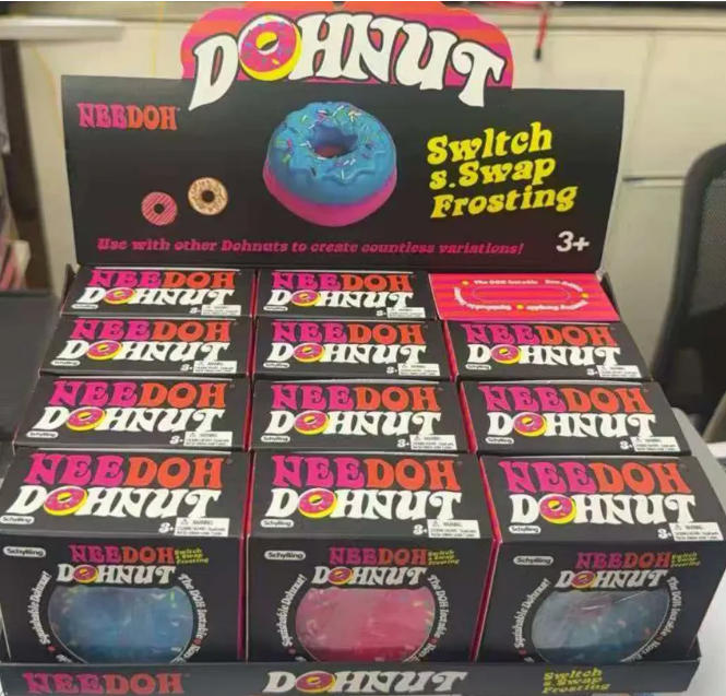 NeeDoh Donut Prank Stress Relief toy Squeeze Toy Slow Rebound Pinch Ornament Relaxation