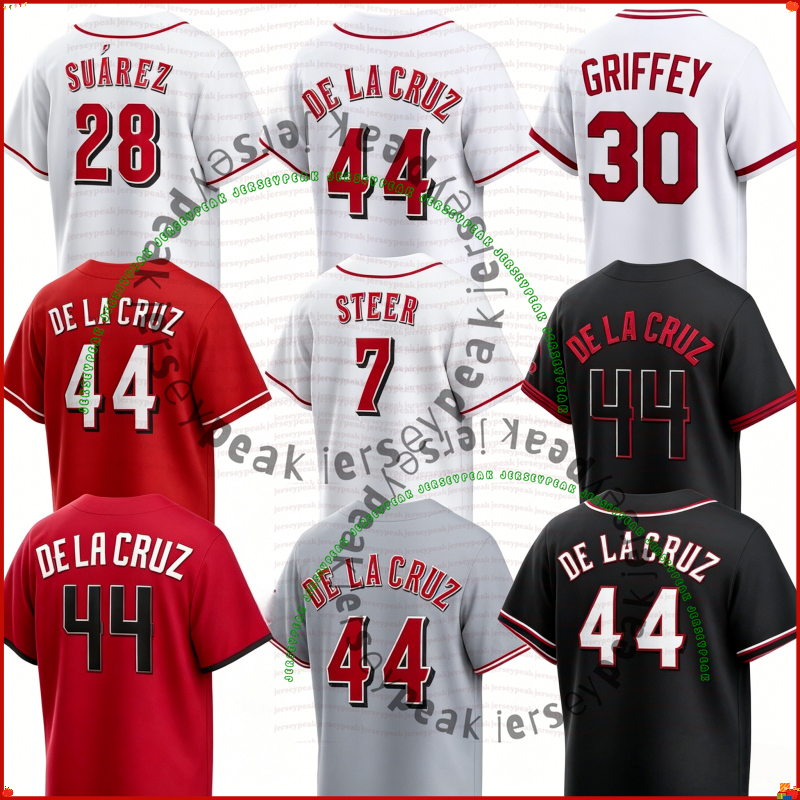 44 Elly De La Cruz 2026 City Connect Baseball Jerseys Sal Stewart Matt McLain Steer TJ Friedl Griffey Hunter Burns Stephenson Hayes Suarez Custom Stit
