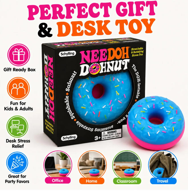 NeeDoh Donut Prank Stress Relief toy Squeeze Toy Slow Rebound Pinch Ornament Relaxation