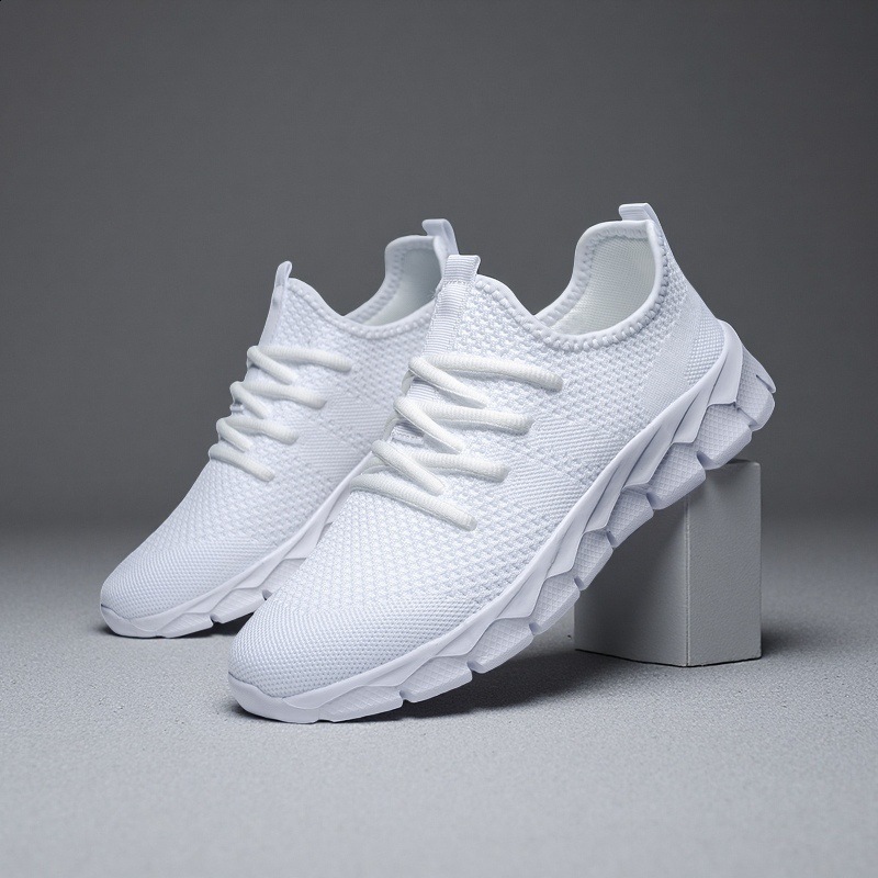 Men Casual Sport Shoes Light Sneakers White Outdoor Breathable Mesh Black Running Shoes Athletic Jogging Tennis Shoes 240708
