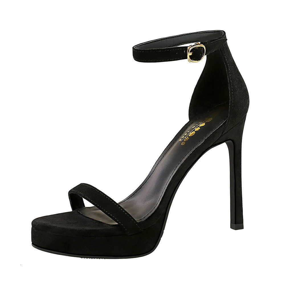 European style sexy platform wedge open-toe slip-on women's leather shoes with waterproof platform and hollow interior X260610