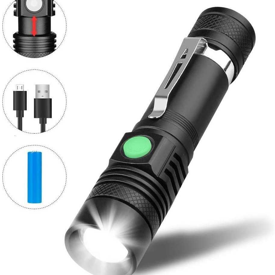Strong light ultra-bright flashlight, outdoor rechargeable, long-range, small, mini, portable LED working lamp, household T6 X260610