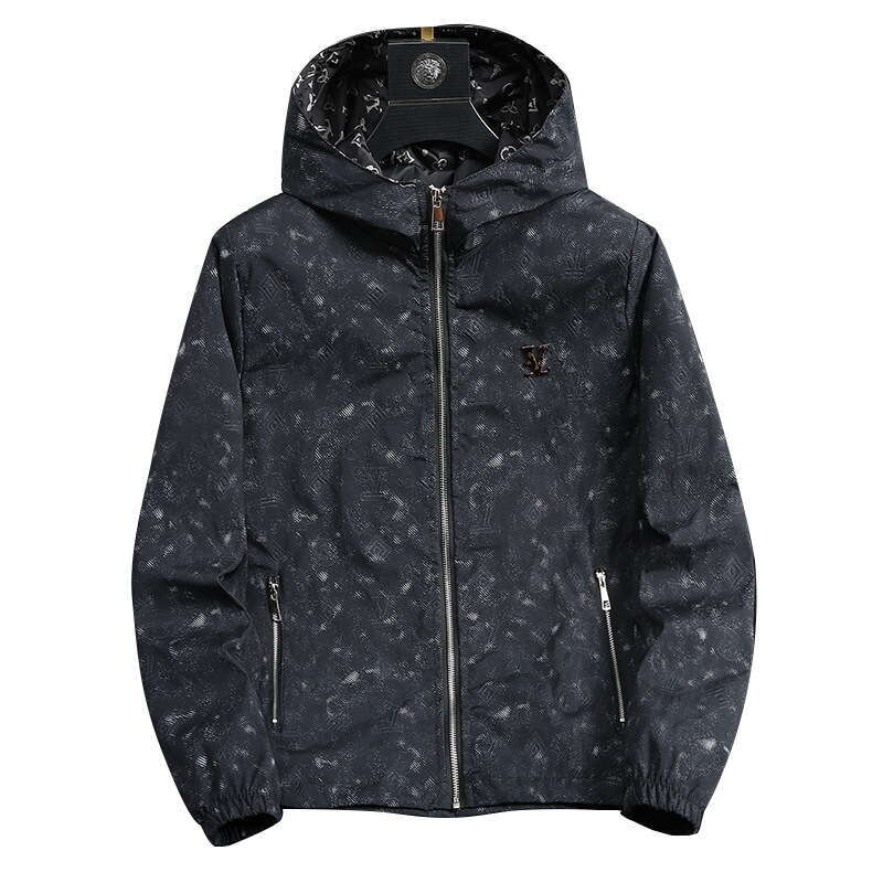 2026 Men Fashion European Station Light Luxury Clothing Plus Size Spring Jacket Men's Casual Hooded Loose Oversized Coat Trendy - view 6