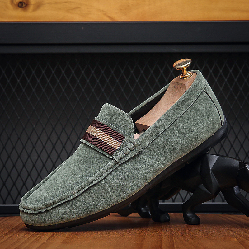 Men's One Step Shoes Fashion Men's Shoes Round Head Large Men's Styles Le Fu Shoes Casual Shoes