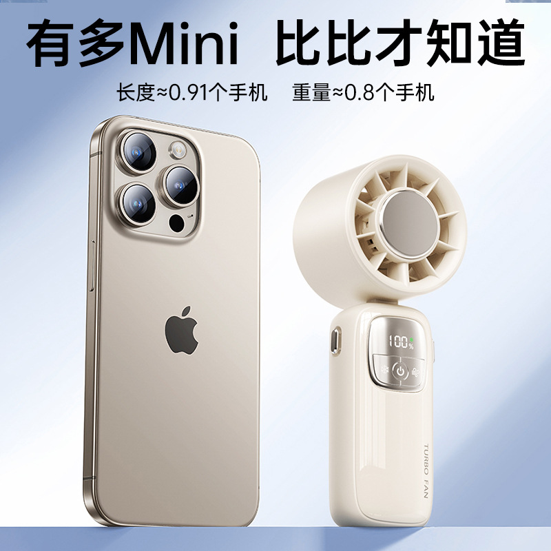 Foldable Semiconductor Cooling Handheld Fan High Speed Turbo Portable Mini Air Cooler