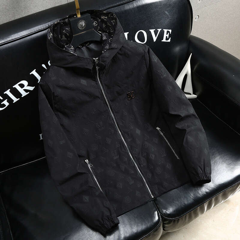 2026 Men Fashion European Station Light Luxury Clothing Plus Size Spring Jacket Men's Casual Hooded Loose Oversized Coat Trendy - view 3