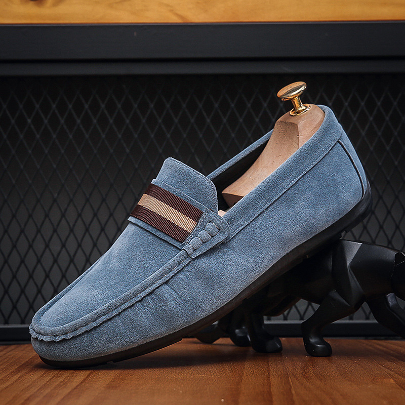 Men's One Step Shoes Fashion Men's Shoes Round Head Large Men's Styles Le Fu Shoes Casual Shoes