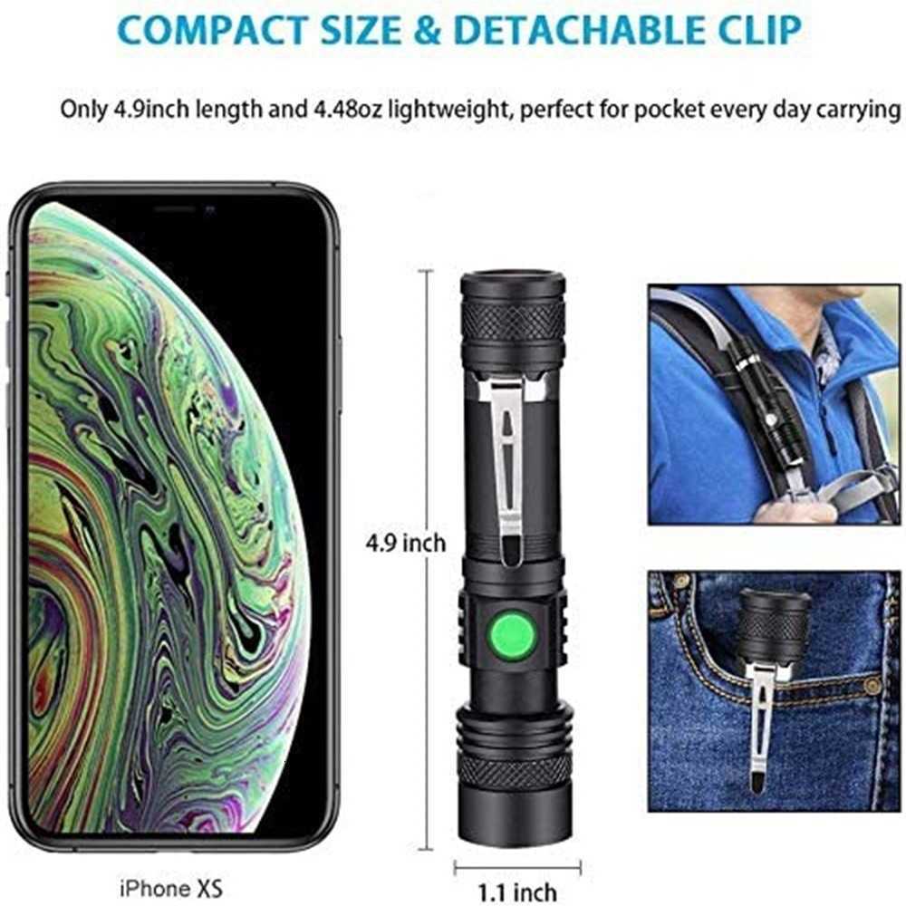Strong light ultra-bright flashlight, outdoor rechargeable, long-range, small, mini, portable LED working lamp, household T6 X260610