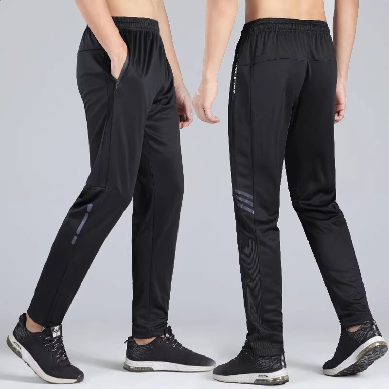 Mens lightweight sports pants for running breathable quickdrying outdoor fitness casual with cuffs football training long trendy 250819