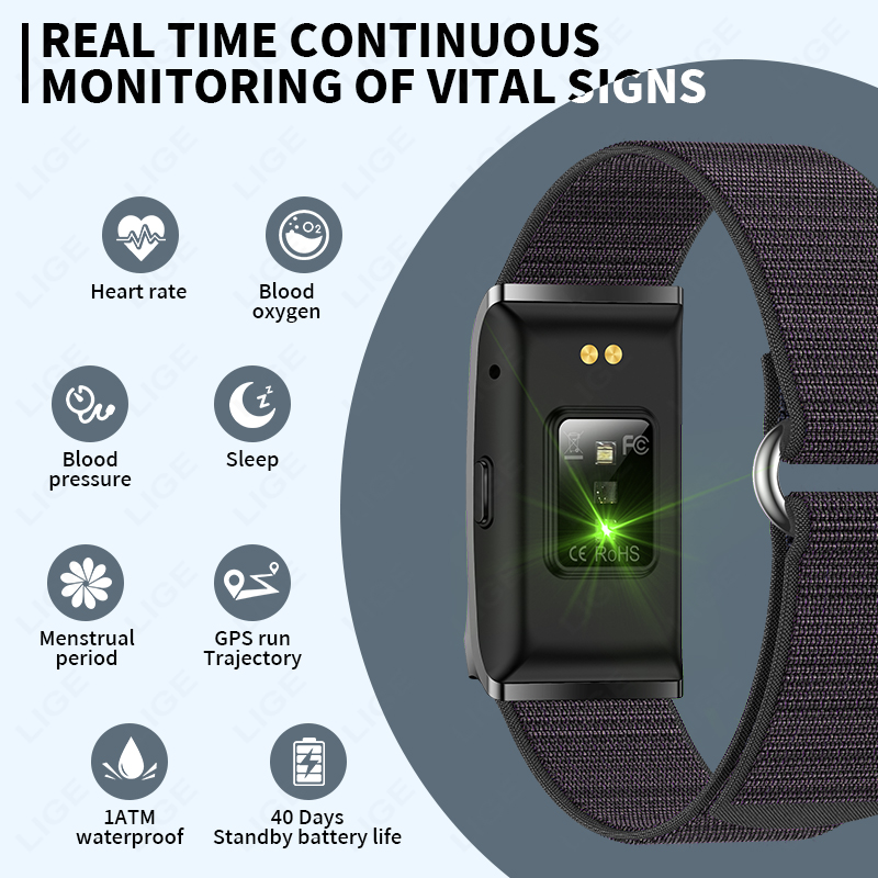 LIGE Smart Sports Watch-light Design, Multiple Strap Selection, Bracelet Search Function, Photo Control, Sitting Reminder, Support for Multiple Langua - view 4