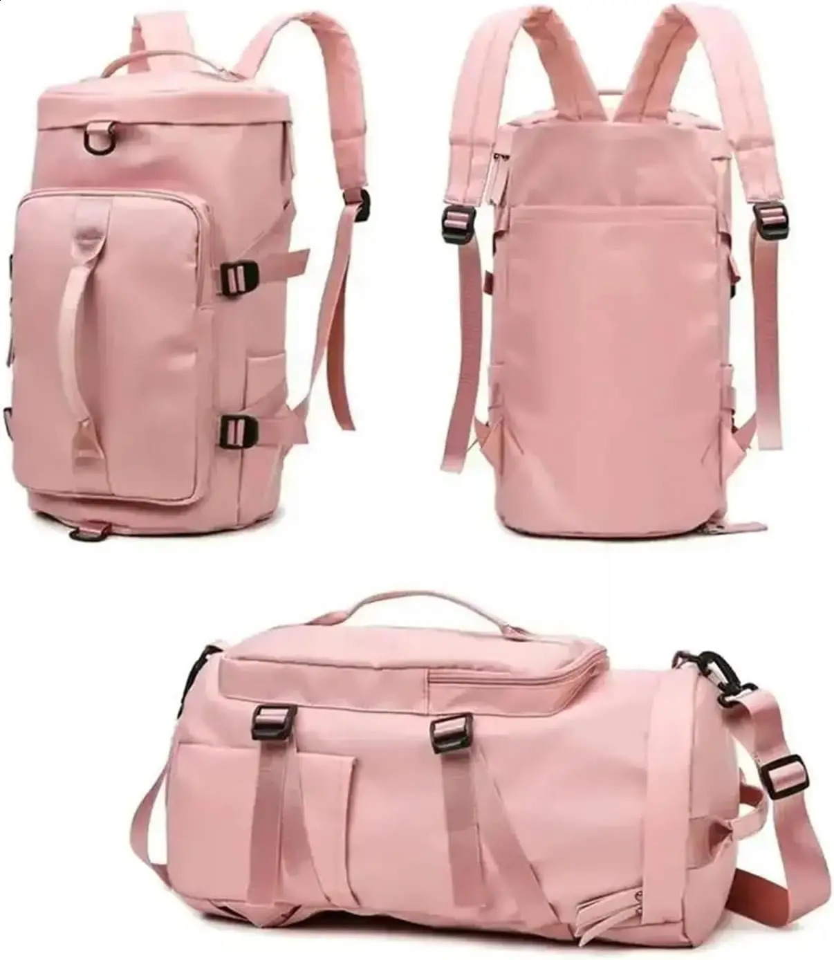 Large Capacity Waterproof Travel Duffel Bag for Women Versatile Tote Backpack CarryOn LuggageBlack y260615 - view 4