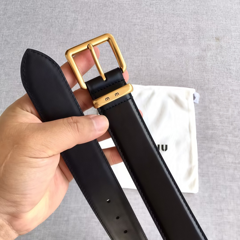 Designer Belts Women Mens Belt Luxury Fashion Needle Buckle Genuine Leather Wide Strap 3.5CM Consistent With Official Website Runway Collection Styles