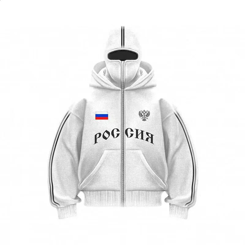 Y2K Clothes Mens Hip Hop Autumn Russia Vintage Double Zip Hoodies Lettering Graphic Hoodies Sweatshirts Casual Jacket 260610 - view 7
