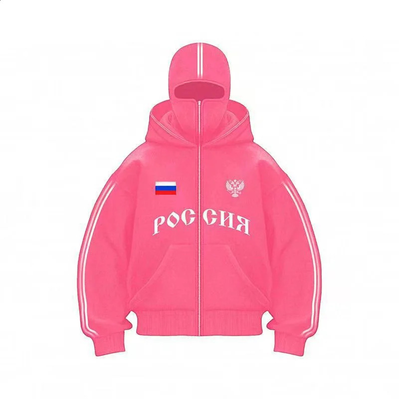 Y2K Clothes Mens Hip Hop Autumn Russia Vintage Double Zip Hoodies Lettering Graphic Hoodies Sweatshirts Casual Jacket 260610 - view 6