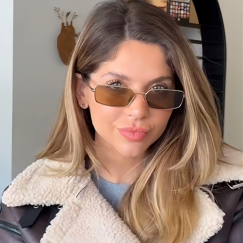 High Quality Fashion New Small Frame Square Retro Driving Versatile UV Protection Sunglasses Trendy Glasses for Men and Women - view 4