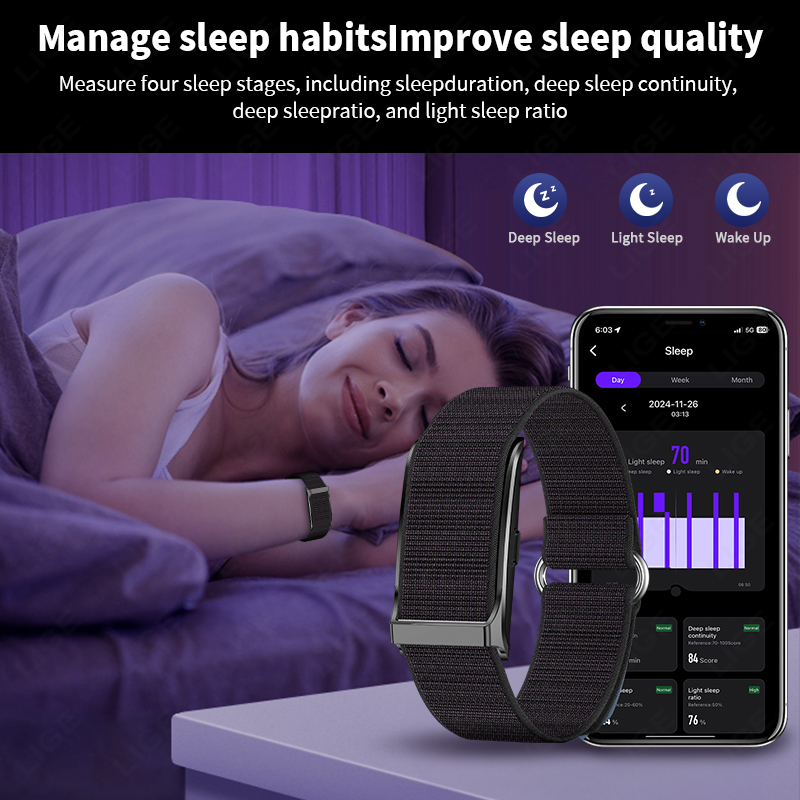 LIGE Smart Sports Watch-light Design, Multiple Strap Selection, Bracelet Search Function, Photo Control, Sitting Reminder, Support for Multiple Langua - view 7