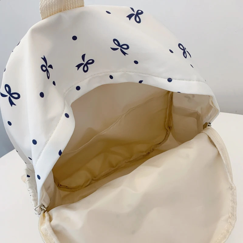 Back To School Season Playful Bow Print Backpack Quilted MultiPocket Adjustable Straps Large Capacity for Daily Use y260615 - view 5