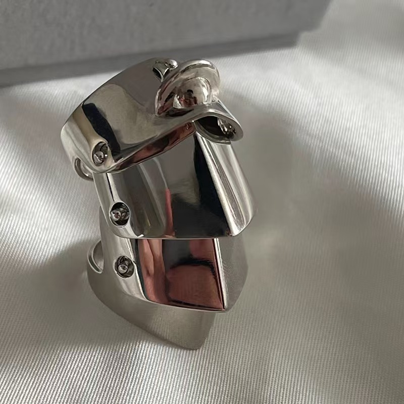 High end designer armor ring, Queen Dowager Saturn, antique emblem armor, women's joint ring wholesale - view 3