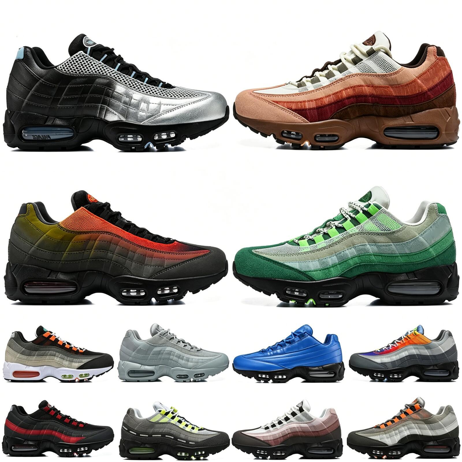 Top Mens 95 95s Neon Running Shoes Triple Black White Silver Tour Yellow Aegean Storm Sequoia Pink Beam Cool Grey Olive Midnight Navy Men Trainers Sports