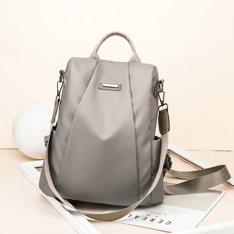 Antitheft backpack womens bag 2024 Korean version trendy fashion nylon canvas oxford cloth y260615 - view 4