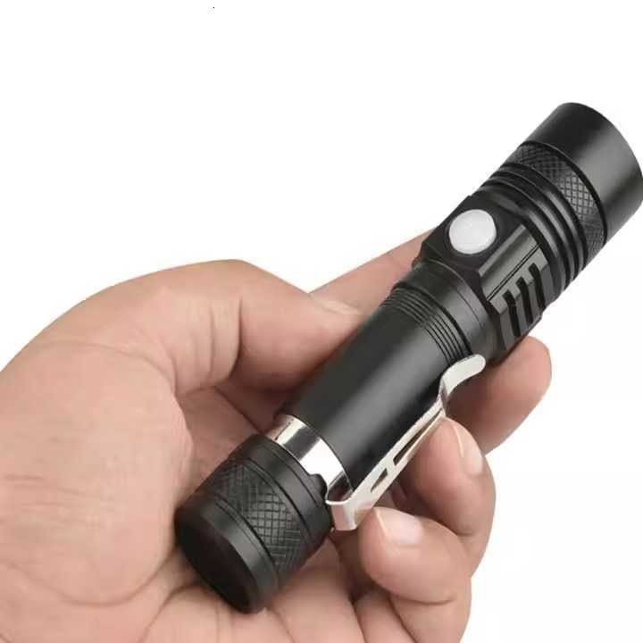 Strong light ultra-bright flashlight, outdoor rechargeable, long-range, small, mini, portable LED working lamp, household T6 X260610