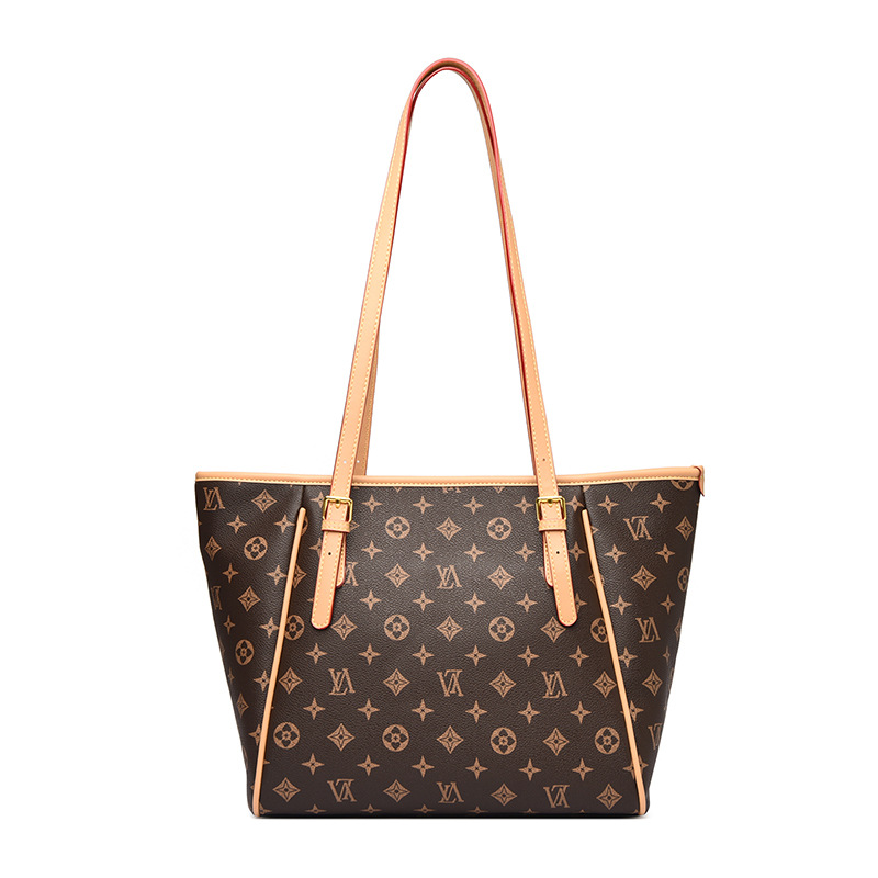 Luxury OULAIMEIZI 2026 Hot Fashion Retro Designer Casual Tote Bag Versatile Trendy Large Capacity Brown Yellow Travel Bags for Women