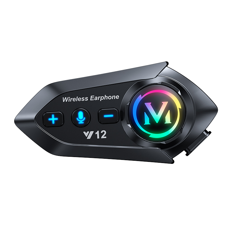 Motorcycle Helmet Bluetooth Headset 2 Way Intercom Bluetooth 5.4 Speakers 3D HD Sound Noise Cancellation IP56 Dustproof and Waterproof 13H Battery Lif