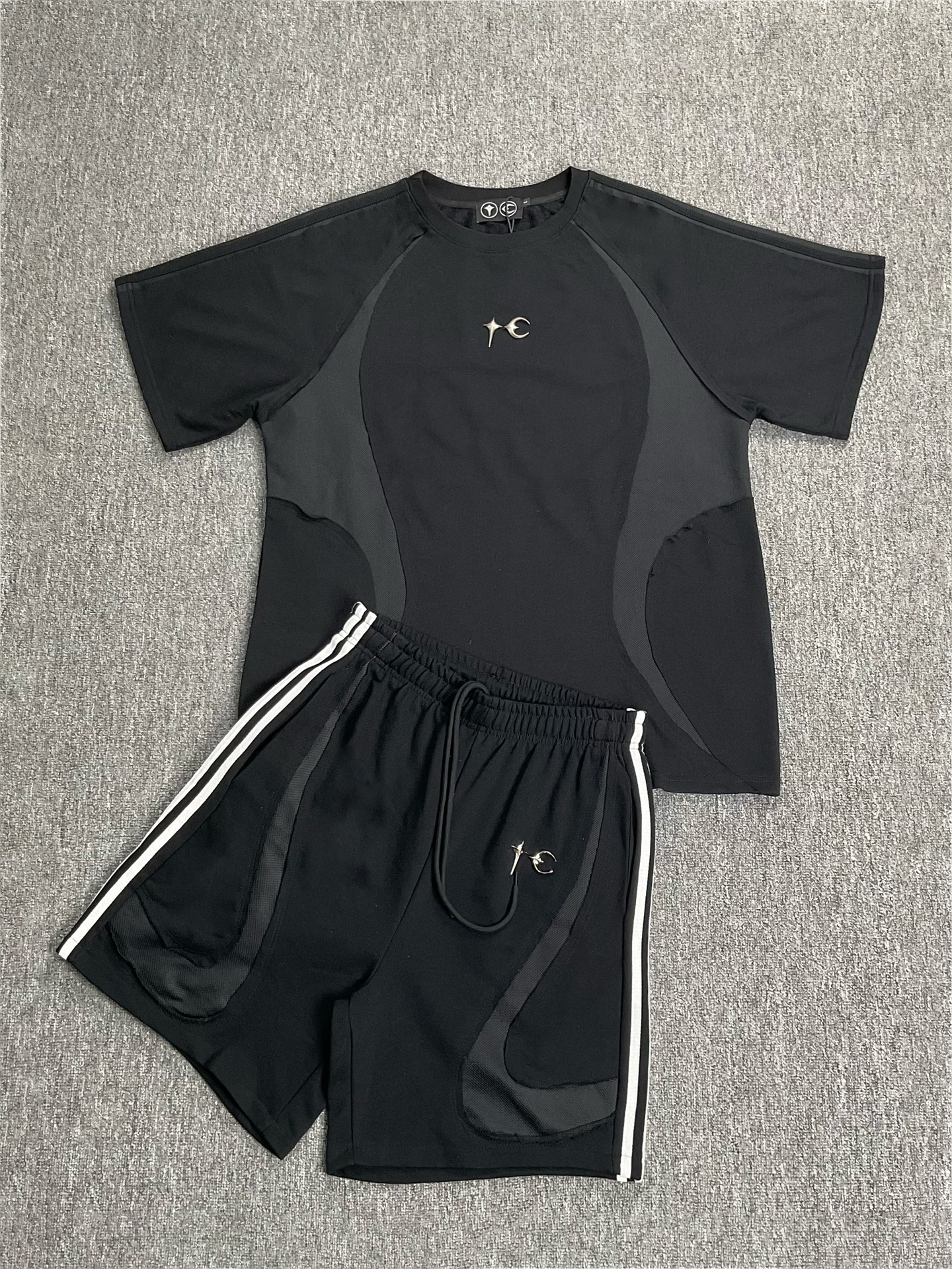Men's Tracksuits Trendy Brand Men Women T Shirt Shorts Set The Collection Colorway Solid Shirts Summer Drawstring Tees Sets