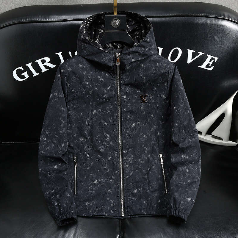2026 Men Fashion European Station Light Luxury Clothing Plus Size Spring Jacket Men's Casual Hooded Loose Oversized Coat Trendy - view 5