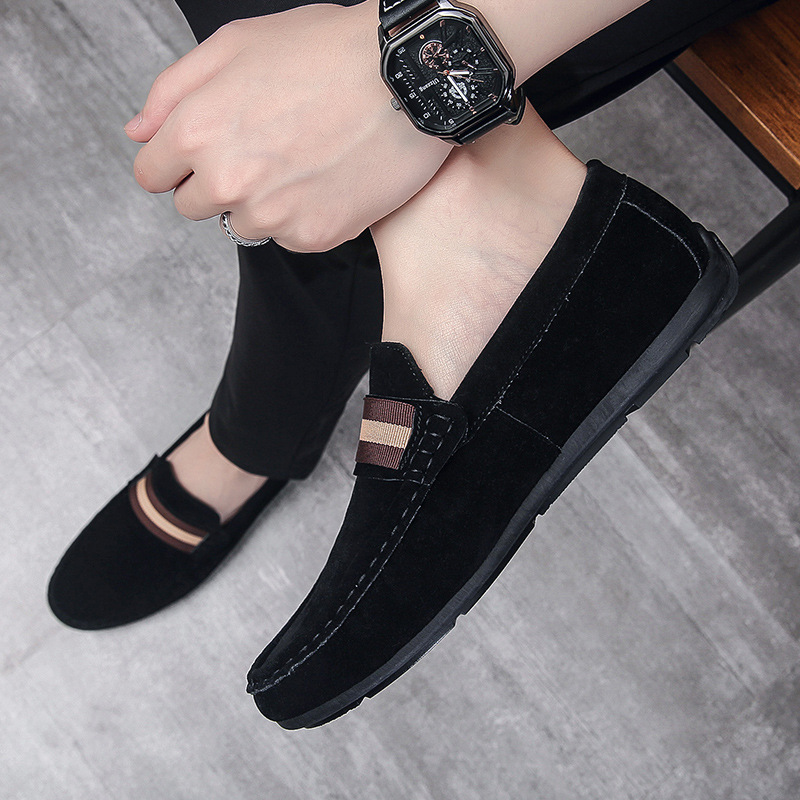 Men's One Step Shoes Fashion Men's Shoes Round Head Large Men's Styles Le Fu Shoes Casual Shoes