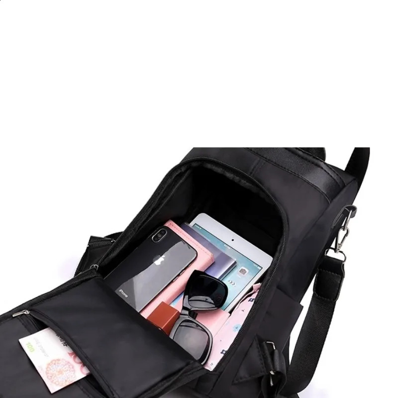 Antitheft backpack womens bag 2024 Korean version trendy fashion nylon canvas oxford cloth y260615 - view 7