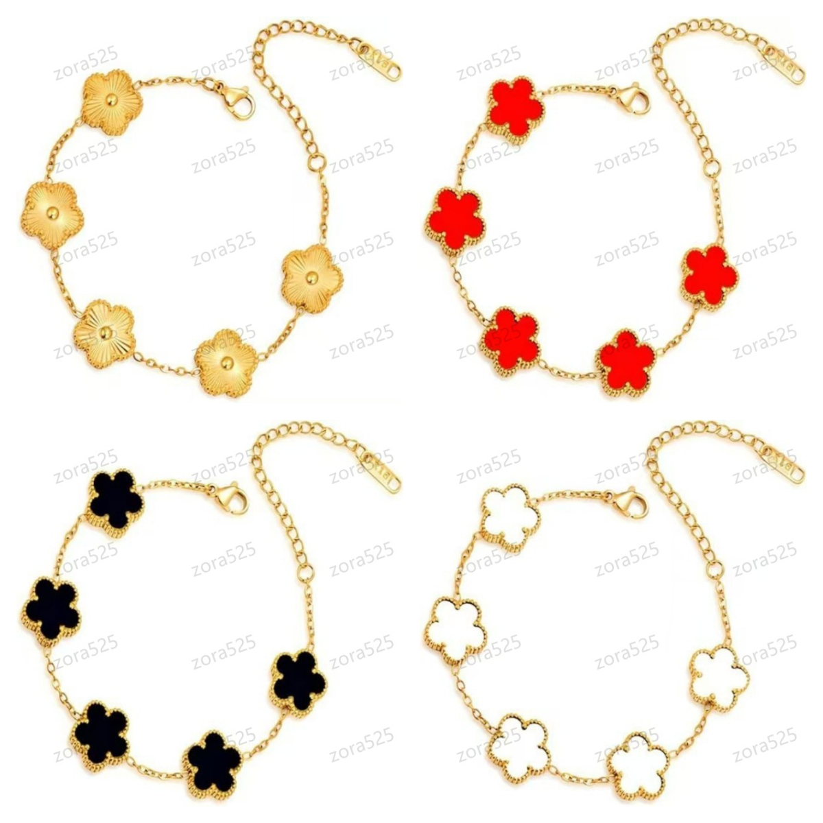 bracelet womens jewelry accessories women bijoux femme Top Quality Lucky Clover Bracelet Designer Bracelet for Women 18k V gold Couple Bracelet Charm Bracelet wame