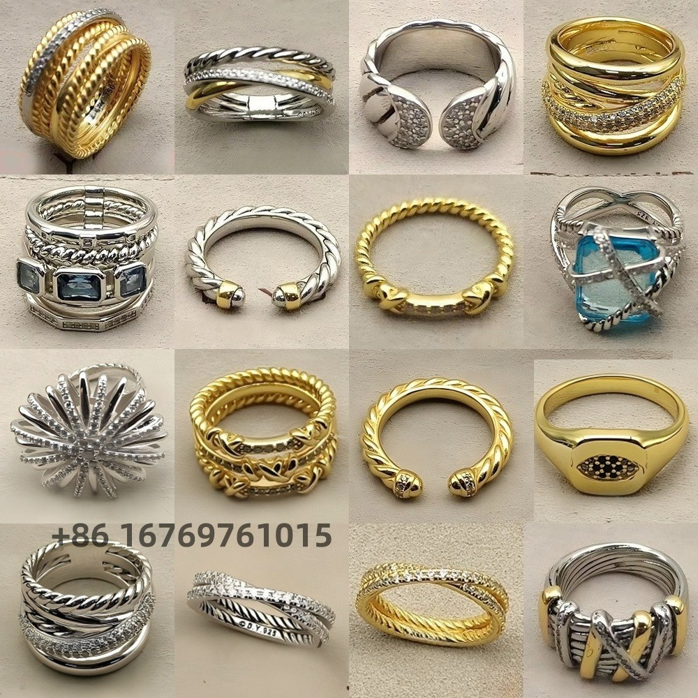 2026 New 925 Sterling Silver Christmas New Jewelry Retro Couple Trend Fashion Simple Spiral Design Crystal Ring for Men and Women To Wear