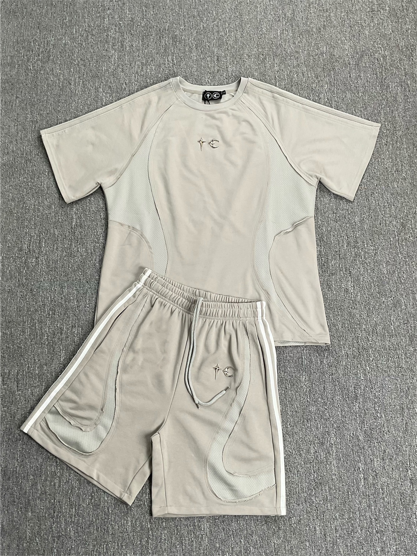 Men's Tracksuits Trendy Brand Men Women T Shirt Shorts Set The Collection Colorway Solid Shirts Summer Drawstring Tees Sets