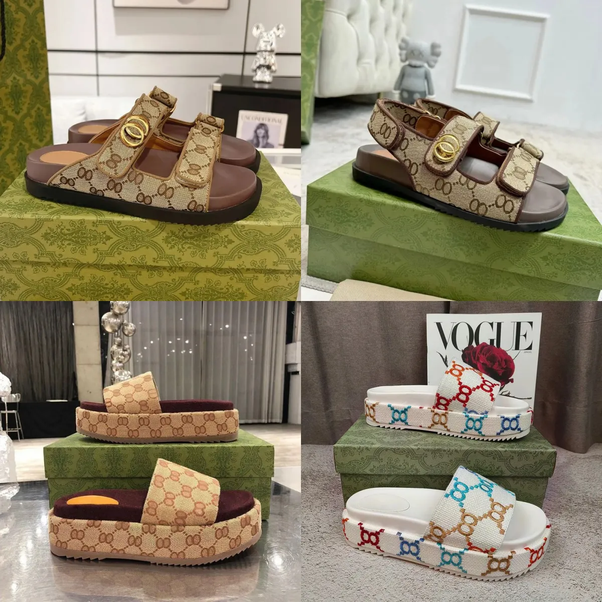 slides designer sandals beach sandals slipper Designer shoes designer sandals designer women designer slides slippers Summer sandals Platform Embroidered 35-45