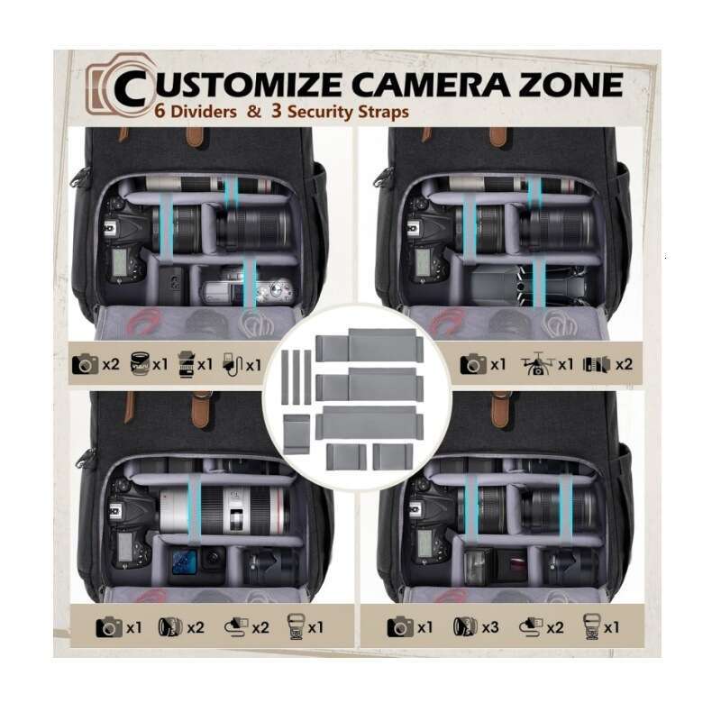 Camera Waterproof Anti-Theft Large Capacity Canvas Drone Outdoor Bag Photography Backpack Outdoor Equipment Outdoor Equipment - view 5