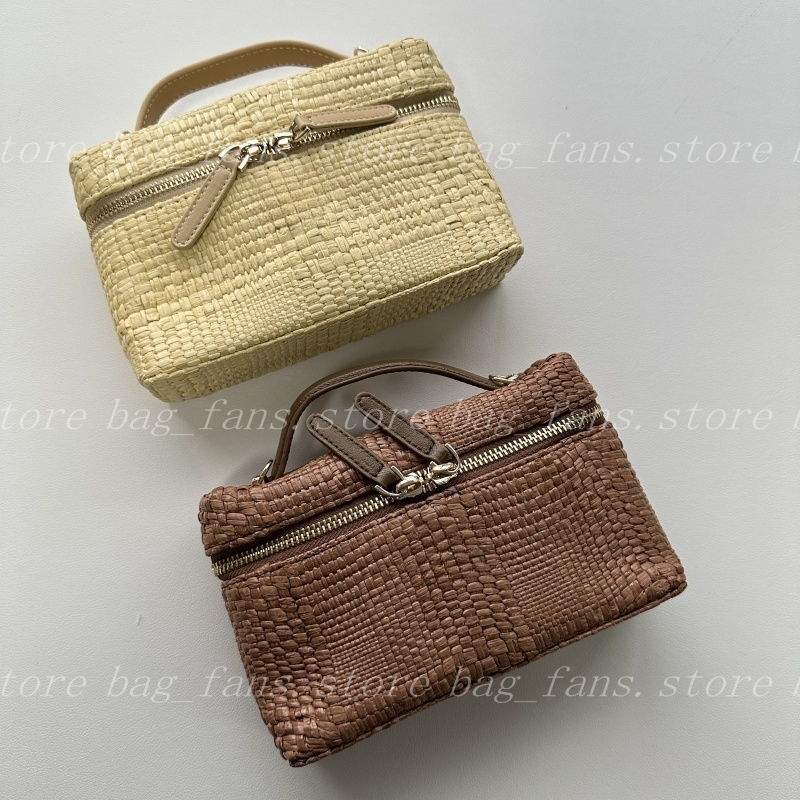 New Woven Texture Box Bag - Leather Handle & Metal Zipper for Women's Summer Daily & Beach Wear