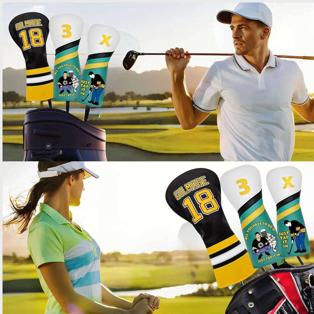 Happy Gilmore Club Headcover for Drivers, Fairway Woods, Hybrid/Rescue, Premium pu Leather Golf Headcovers Set J260611 - view 5