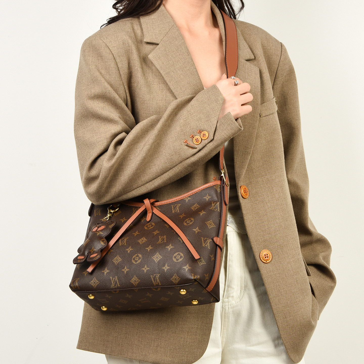 New OULAIMEIZI designer Creative and Fashionable Printed Small Square Handbag Version Exclusive Design Simple and Elegant Wear-resistant and Practical