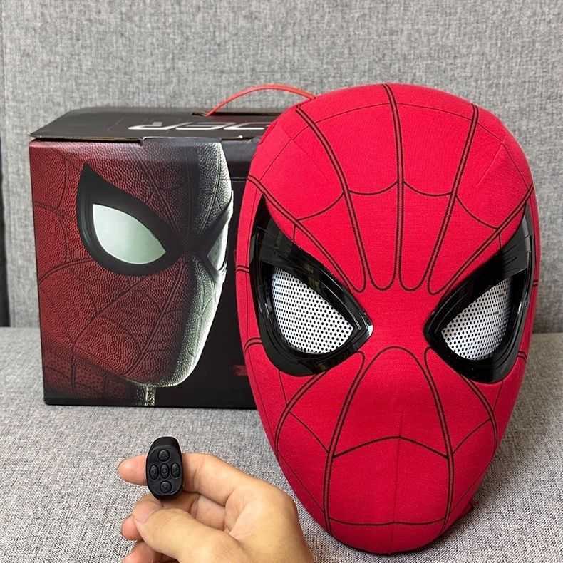 Halloween Spider-Man Copricapo Occhi Tocco Mobile Incandescente Cos Maschera Ma…