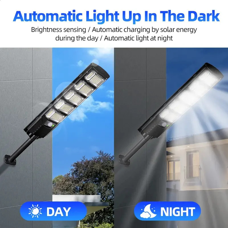 100000LM Solar Light Commercial LED Outdoor Dusk To Dawn Solar Street Light Road Area Lamp Waterproof Backyard Security Lighting 260608 - view 3