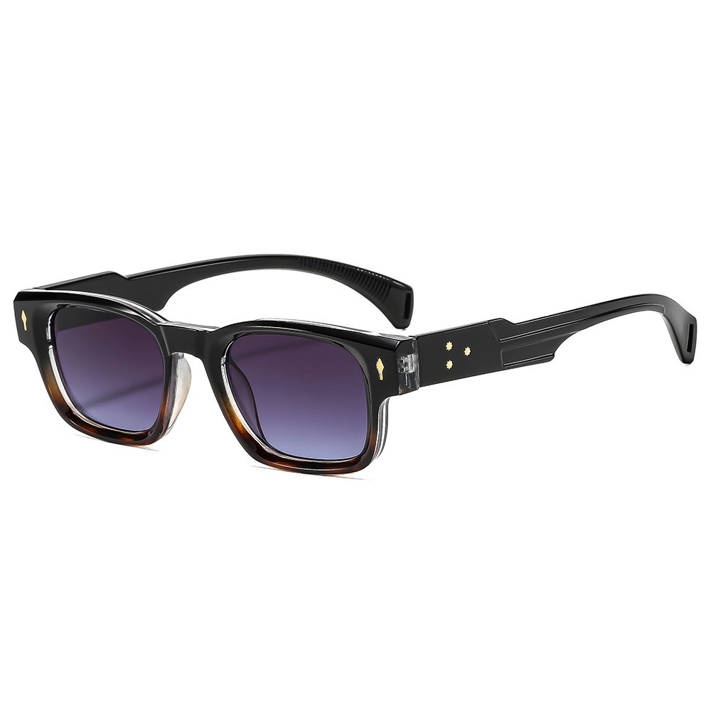 Designer Luxury Trendy Men's Narrow-frame Sunglasses Retro Square Street Style European And American Fashion Eyewear Sun Protection Stylish Sungl - view 6