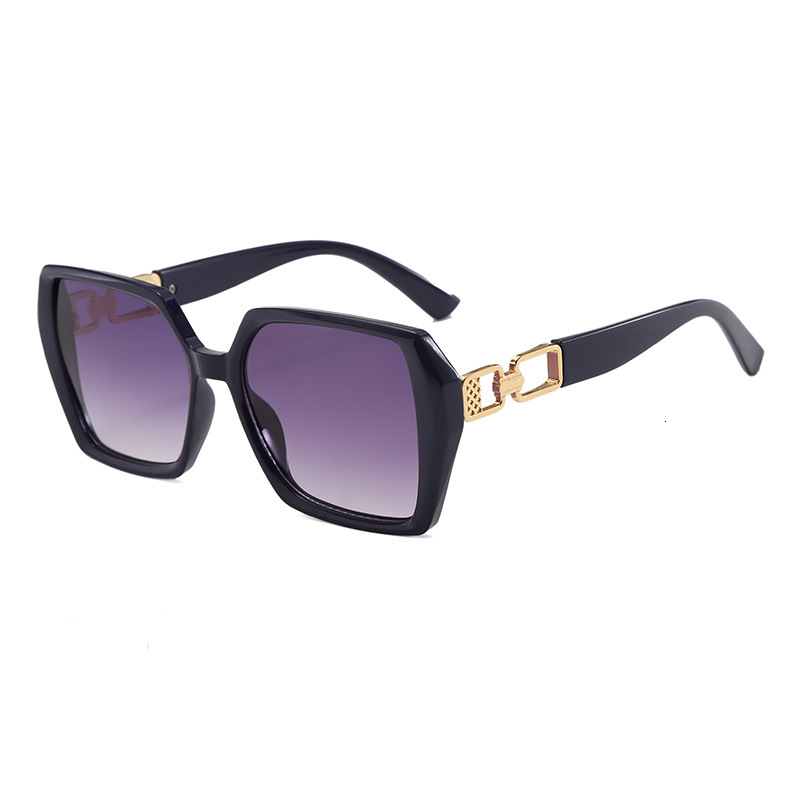 Designer Luxury European And American Style Square Large Frame Face Sunglasses For Women Sunshade Sun Protection Stylish Outdoor UV Protection Sunglas - view 4