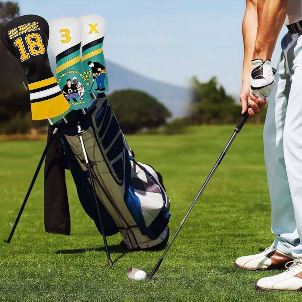 Happy Gilmore Club Headcover for Drivers, Fairway Woods, Hybrid/Rescue, Premium pu Leather Golf Headcovers Set J260611 - view 4