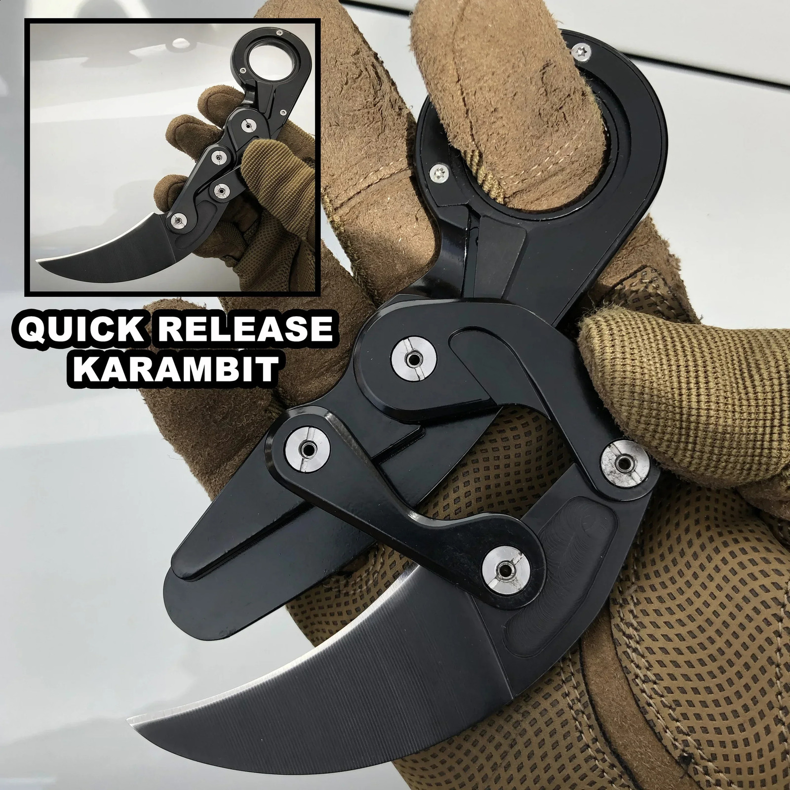 Pocket Double-arm Knife All-steel Claw Folding Knives Camping Tool Outdoor Mechanical Multifunction Knives 260610 - view 4