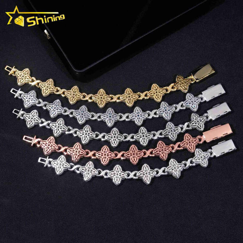 2026 New Stocks Pass Diamond Tester Silver 925 Gold Plated Hip Hop Jewelry Custom Colored Moissanite Cuban Bracelet - view 6