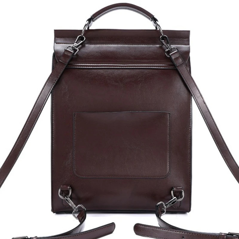 Vintage Cowhide Women Backpack England College Style School Bag y Genuine Leather Shoulder Student Handbags 682 y260615 - view 6