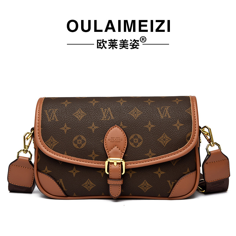 2026 new OULAIMEIZI Versatile single - shoulder bag commuting underarm bag Women's style with a sense of high - end luxury herringbone pattern li